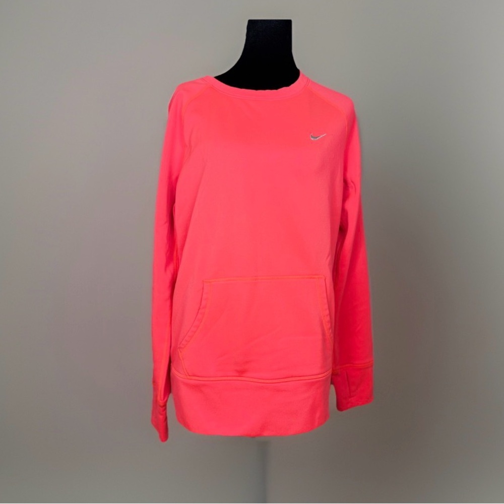 Nike Therma-FIT All Time Fleece Performance Sweatshirt Women's Large Hot Pink